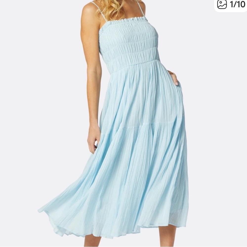 Joie Lesse Midi Cotton Dress in Blue